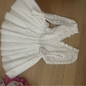 Loveshackfancy white mini dress